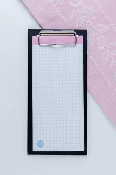 Notebook lies on a white background. Stock Photos
