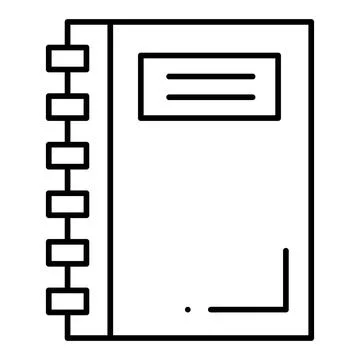 Notebook Line Icon Stock Illustration