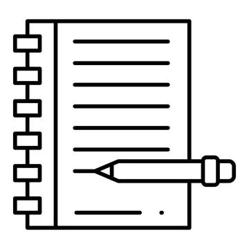 Notebook Line Icon Illustrazione stock