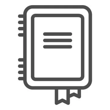 Notebook line icon. Notepad vector illustration isolated on white. Note outline 스톡 일러스트