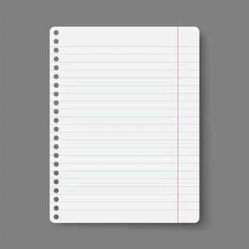 Notebook line squared dot. Diary template. Notepad empty page set. Vector blank Stock Illustration