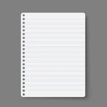 Notebook line squared dot. Diary template. Notepad empty page set. Vector blank 스톡 일러스트