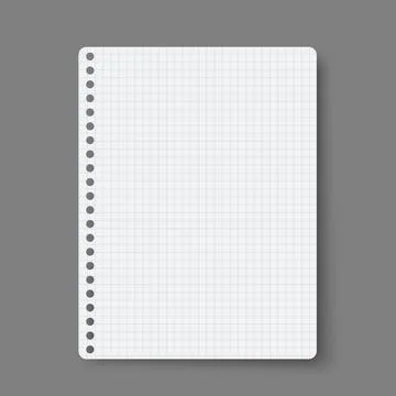 Notebook line squared dot. Diary template. Notepad empty page set. Vector blank Stock Illustration