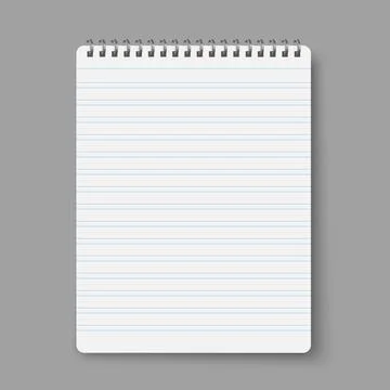 Notebook line squared dot. Diary template. Notepad empty page set. Vector blank Illustrazione stock