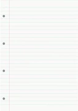 NOTEBOOK LINED SHEET BACKGROUND Illustrazione stock