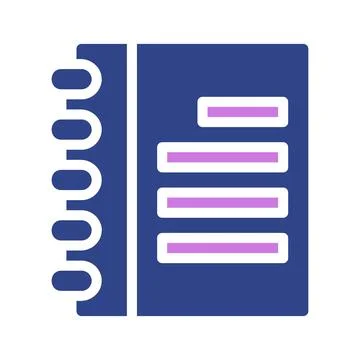 Notebook with lines icon vector design illustration Illustrazione stock