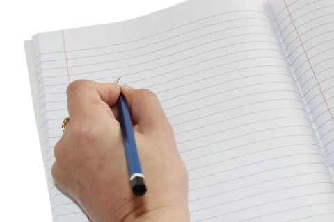 Notebook with lines in white background Foto stock