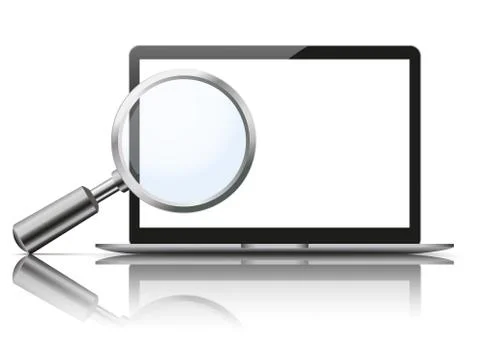 Notebook Loupe Mockup Mirror Stockillustratie