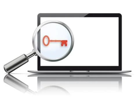 Notebook Loupe Mockup Mirror Key Stockillustratie
