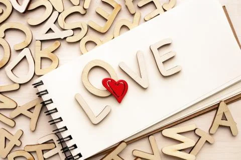 Notebook with love letters Stock Photos