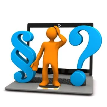 Notebook Manikin Paragraph Question Stock Illustration