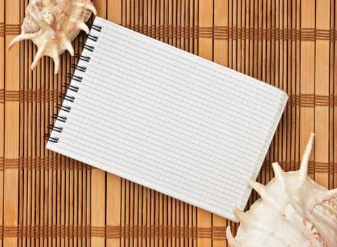 Notebook on the mat Foto stock