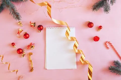 Notebook mock up christmas Stock-Fotos