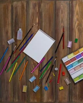 Notebook mockup background for design. Top view shooting...Mock up poster ske Foto stock