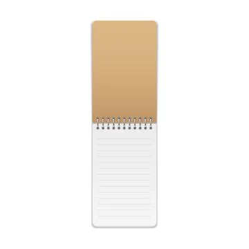 Notebook mockup, realistic vector open copybook Stock Illustration