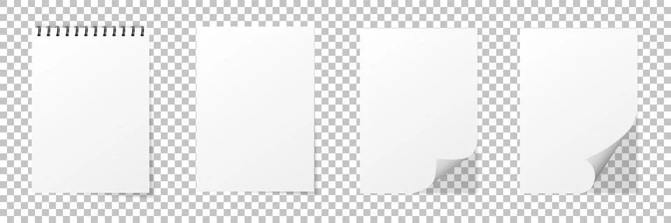 Notebook mockup set. Note with spiral. Notebook realistic style. Notepad empt Stock Illustration