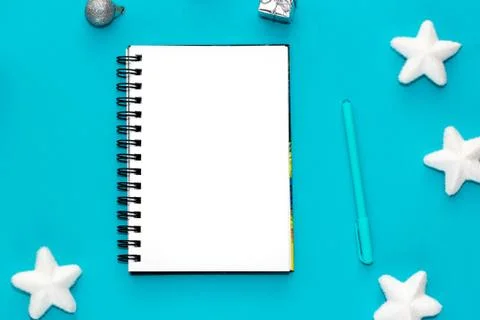 Notebook mockup. Top view. Фото