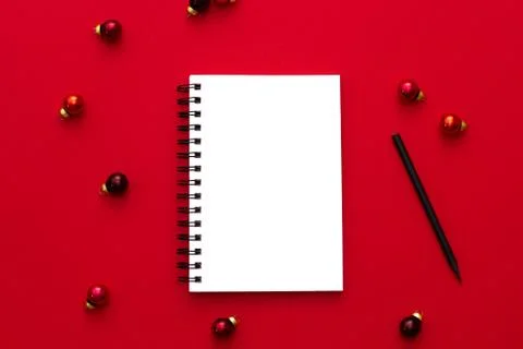 Notebook mockup. Top view. Photos