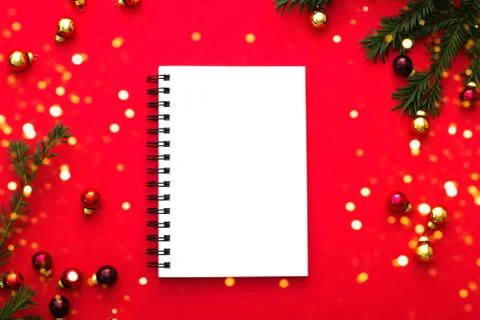 Notebook mockup. Top view. Photos