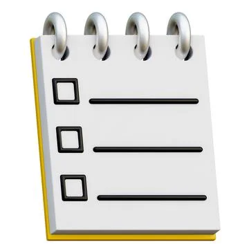 Notebook. Notebook for important cases with a list of tasks. イラスト素材