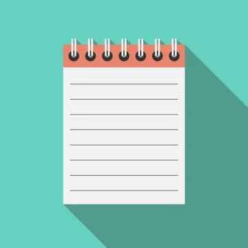 Notebook. Notepad flat style Stock Illustration