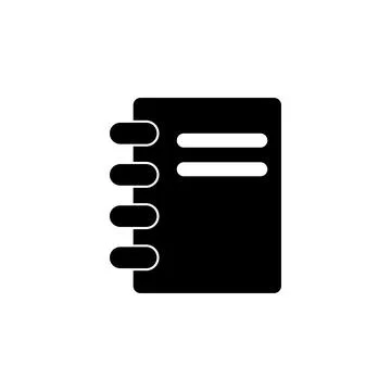 Notebook. Notepad Flat Vector Icon Stock Illustration
