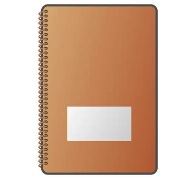 Notebook. For notes and notes. Hard cover. Isolated vector object on white ba Stockillustratie