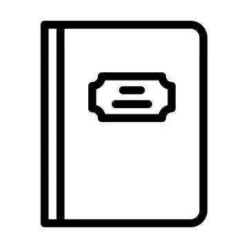 Notebook for notes line icon vector illustration Stock Illustration