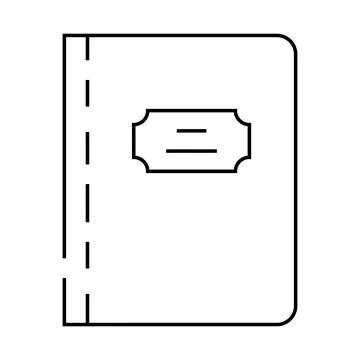 Notebook for notes line icon vector illustration Stock Illustration