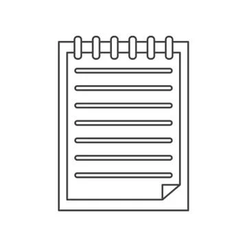 Notebook object and school tool design Stock Illustration