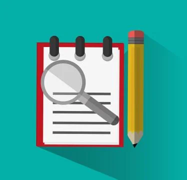 Notebook of office and work design Stock Illustration