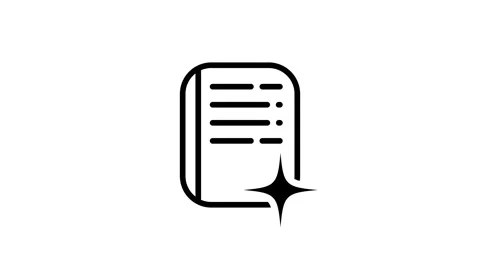 Notebook or clipboard icon with star symbol animation Stock Footage 337490582