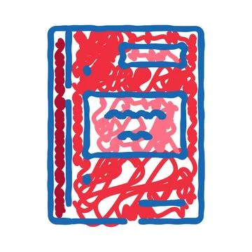 Notebook or journal with doodle writing concept Stock Illustration