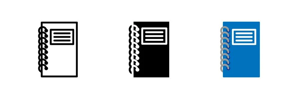 A notebook or notepad icon, ideal for note taking, writing, journaling, and.. Stock Illustration