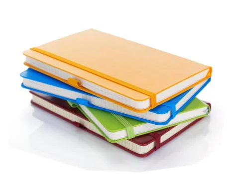 Notebook or notepad isolated at white Stock Photos