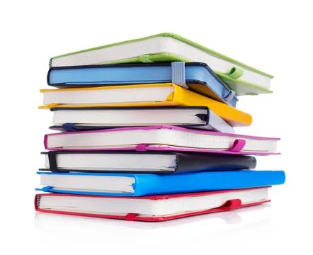 Notebook or notepad isolated at white Stock Photos
