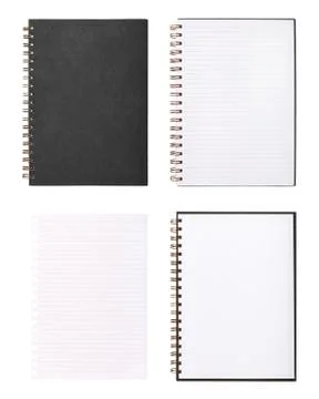 Notebook or notepad on white background Stock Photos