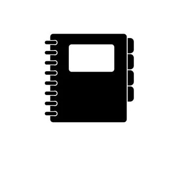 Notebook Organizer Solid Flat Vector Icon Isolated on White Background イラスト素材