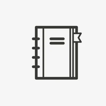 Notebook outline icon Stock Illustration
