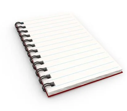 Notebook over white background Stock Illustration