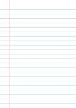 Notebook Page with Horizontal Lines Paper Background Stock Illustration