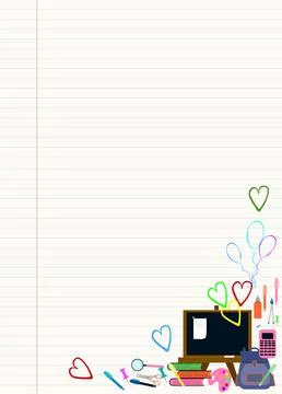 Notebook page with place for text. Stock Illustration