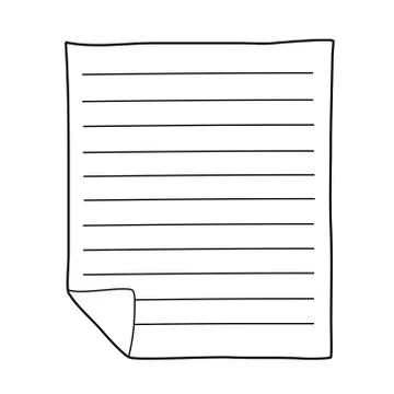 Notebook paper drawing Stock Illustration