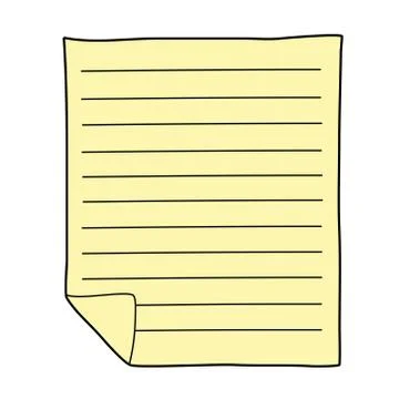 Notebook paper drawing Stock Illustration