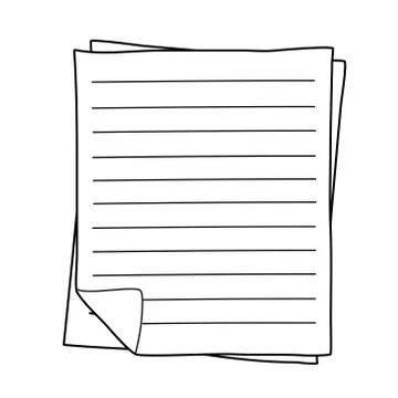 Notebook paper drawing Stock Illustration