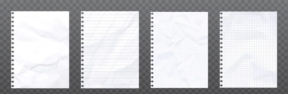 Notebook paper with grid patterns 스톡 일러스트