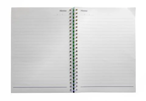 Notebook paper isolate on a white background Stock Photos