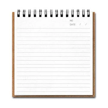 Notebook paper  with line isolate on white background Stock Illustration