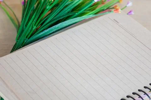 Notebook paper notes. Stock Photos