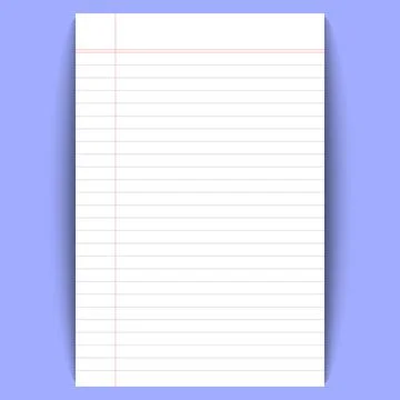 Notebook paper with paper lines background vector Stock-Illustration